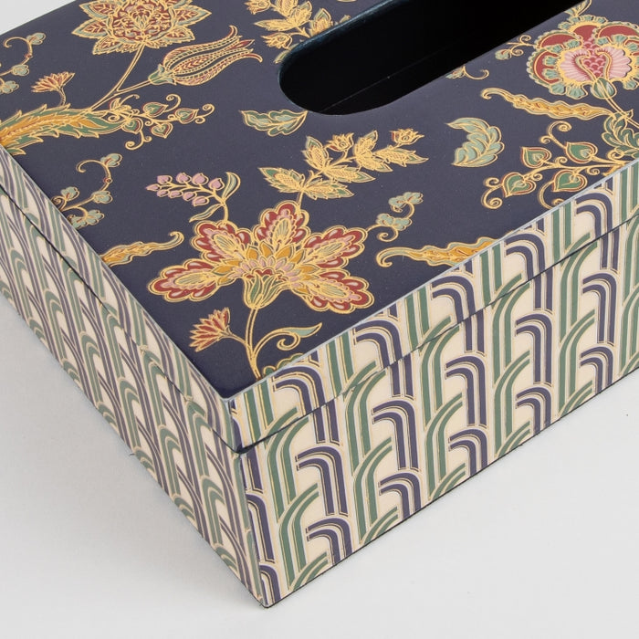 PAISELY BLUE TISSUE BOX 24X18CM (202073476)