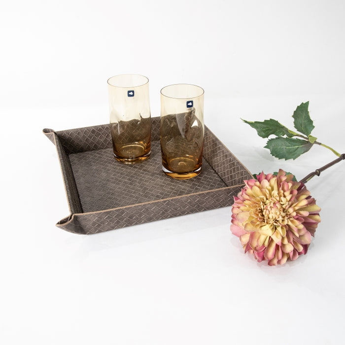VALET TRAY SQUARE BROWN 26CM (202042193)