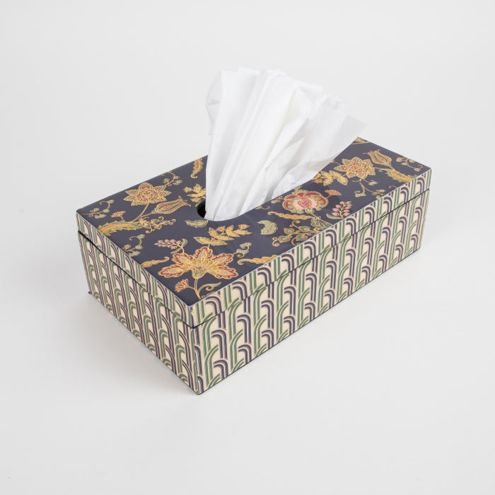 PAISELY BLUE TISSUE BOX 24X18CM (202073476)