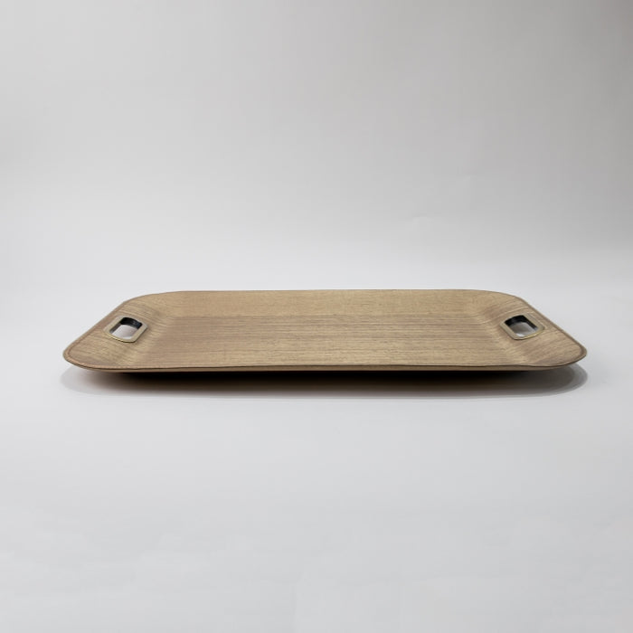 PLASTIC TRAY LARGE WITH HANDLE SILK BRONZE 55CMX40CM (202107478)