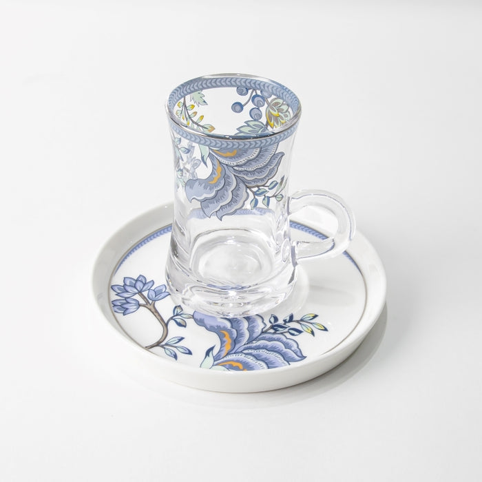 TWINS-6PCS TEACUP&SAUCER FLORAL BLUE (202029269)