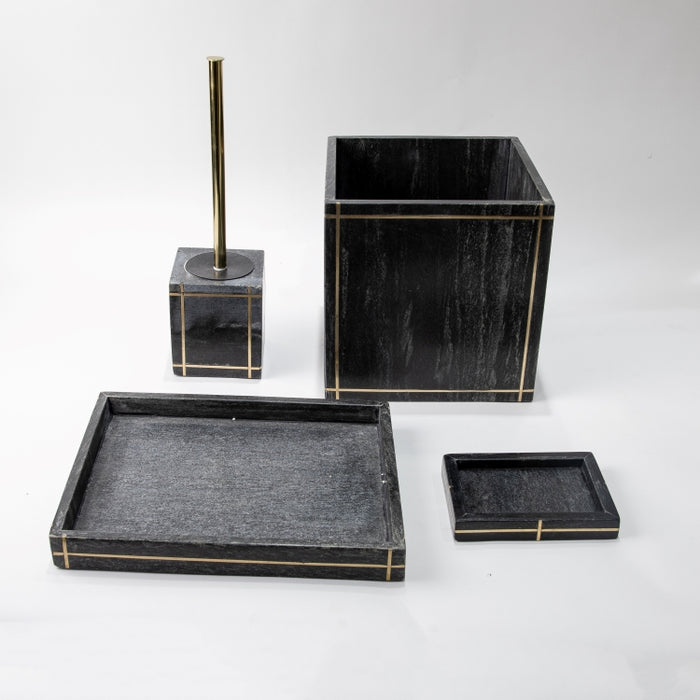 AS-8PCS BATHROOM SET DARK GREY/NTRL (264846585)