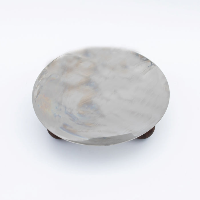 DAZHANG-STAINLESS STEEL TRAY ROUND WITH STAND D30CM H8CM (202107501)