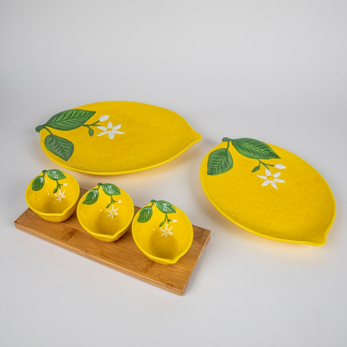 FLEURS CITRONS PRCLN DISH 30X22CM (202073365)