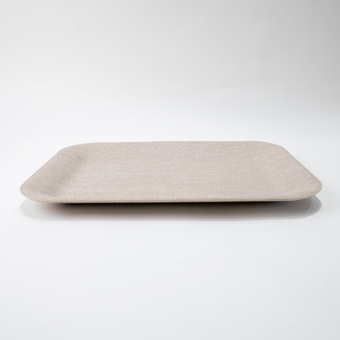 PLASTIC TRAY MEDIUM BRAID LATTE 44CMX33CM (202107455)