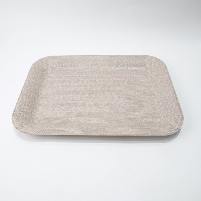 PLASTIC TRAY MEDIUM BRAID LATTE 44CMX33CM (202107455)