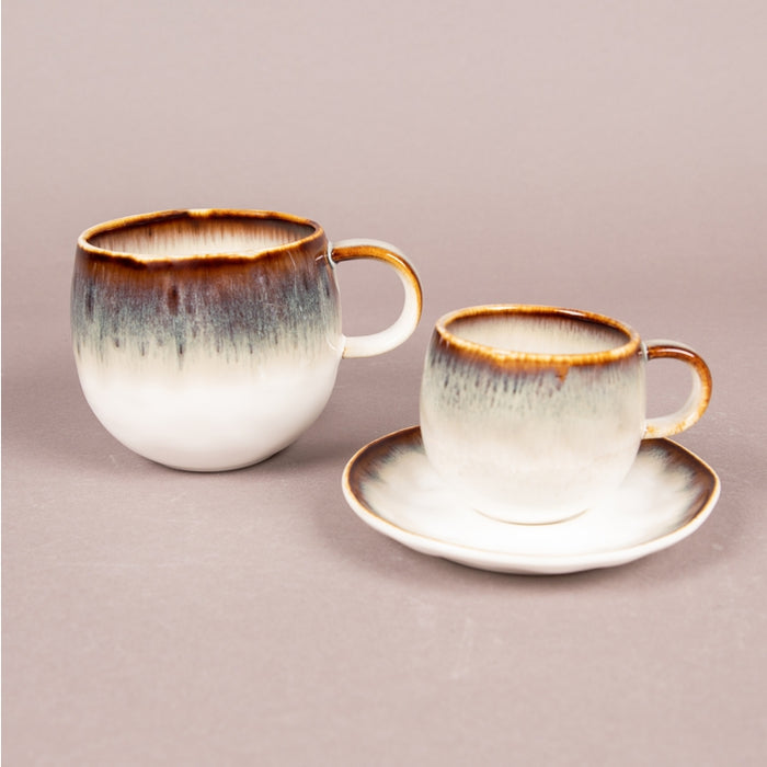 NUANCES COFFEE CUP&SAUCER 120ML BROWN (202073113)