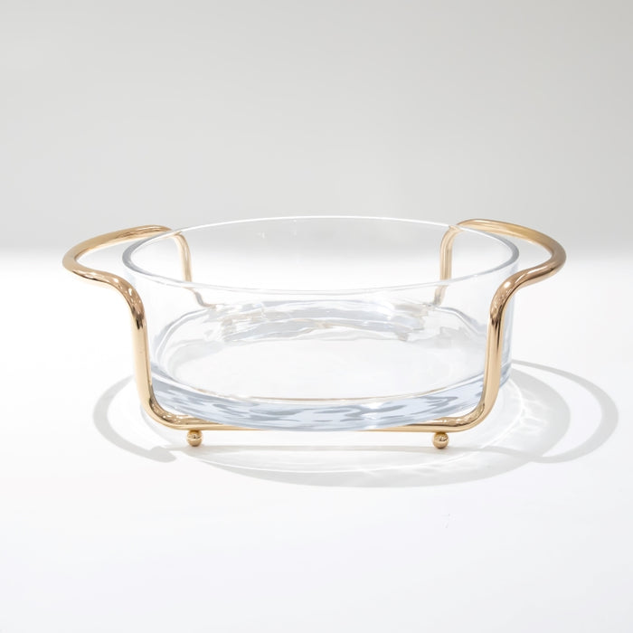 DAZHANG-GLASS SERVING BOWL GOLD (202029297)