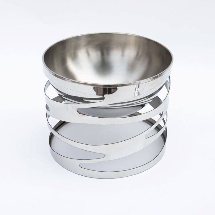 DAZHANG-STAINLESS STEEL TRAY ROUND SLV D26CM H21CM (202107524)