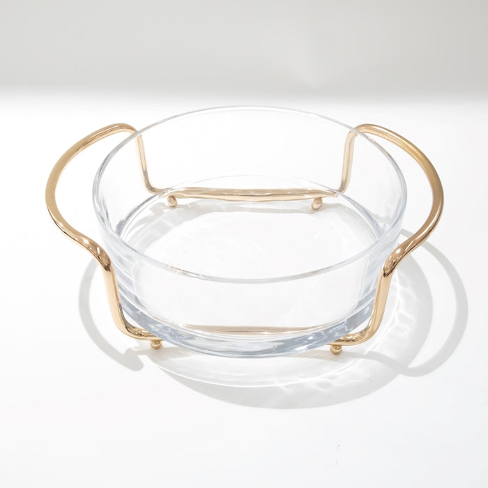 DAZHANG-GLASS SERVING BOWL GOLD (202029297)