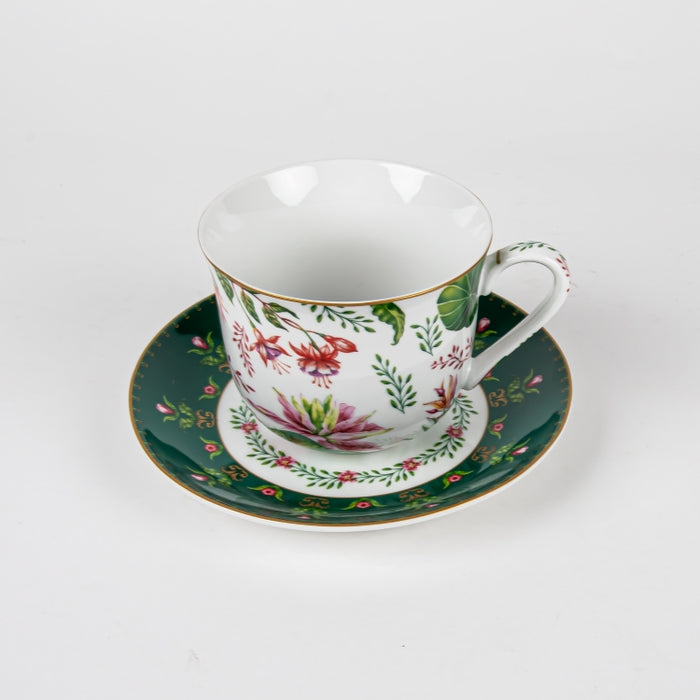 BOTANIC CHIC PORCELAIN BREAKFAST CUP&SAUCER 370ML (202073296)