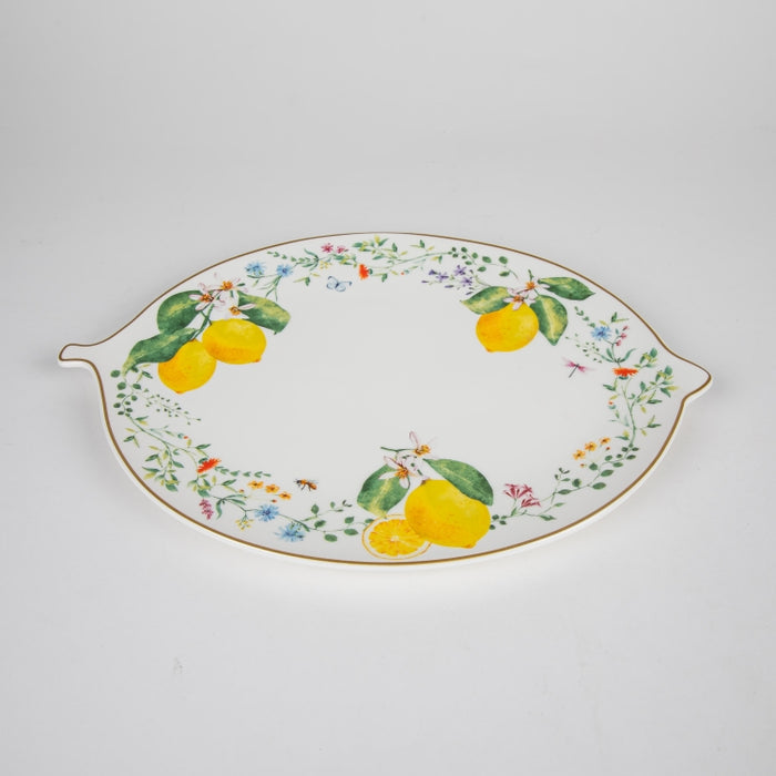 FLEURS CITRONS PORCELAIN DISH 30X21.5CM (202073353)