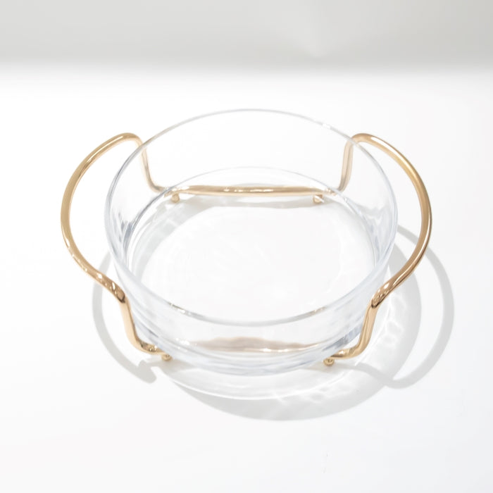DAZHANG-GLASS SERVING BOWL GOLD (202029297)