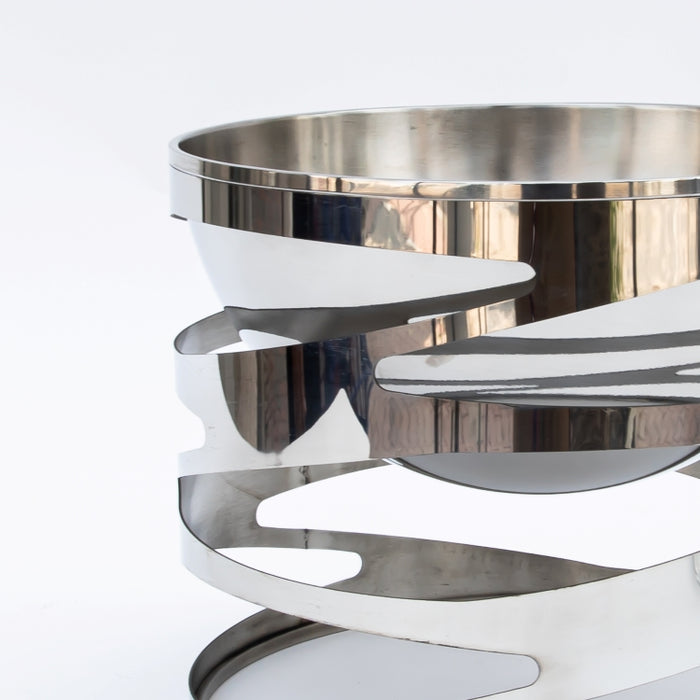 DAZHANG-STAINLESS STEEL TRAY ROUND SLV D26CM H21CM (202107524)