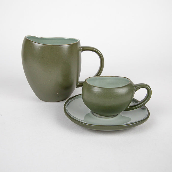 ORGANICA GREEN COFFEE CUP&SAUCER 90ML (202073246)