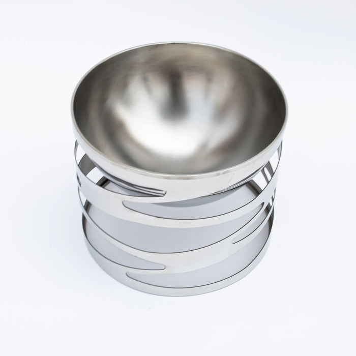 DAZHANG-STAINLESS STEEL TRAY ROUND SLV D26CM H21CM (202107524)