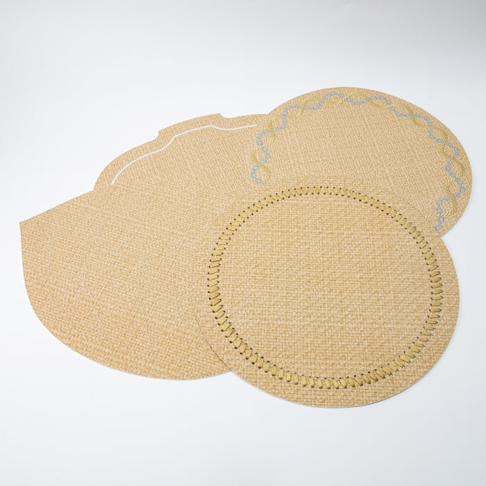 RECT.PLACEMAT RND CRNR RAFYA YELLOW (202055068)