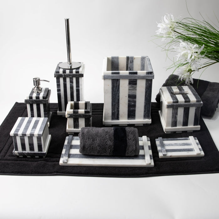 OTL-8PCS BATHROOM SET BLACK&WHITE (264846577)