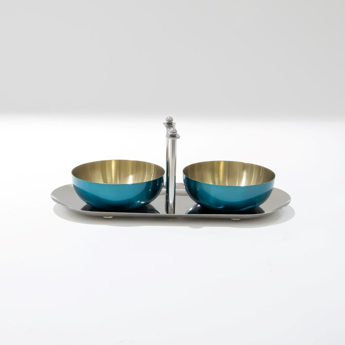 DAZHANG-STAINLESS STEEL 2 BOWL CONDIMENT (202107512)