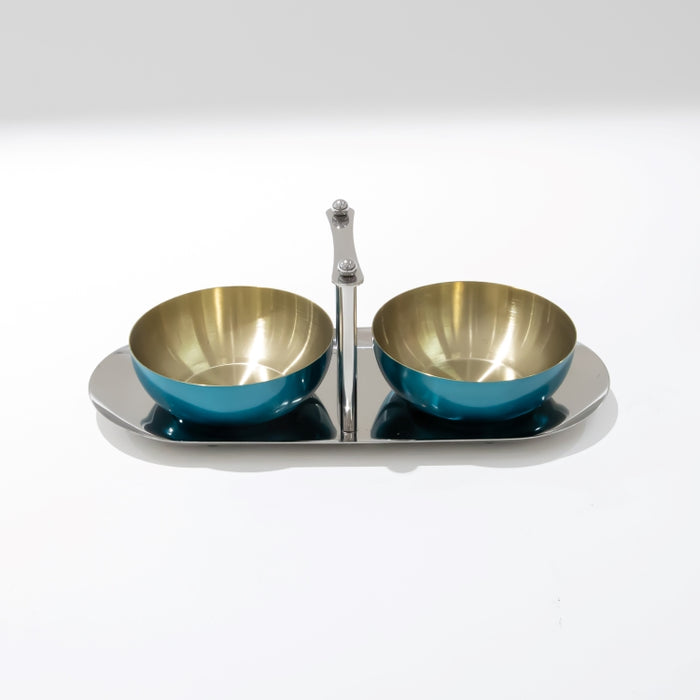 DAZHANG-STAINLESS STEEL 2 BOWL CONDIMENT (202107512)