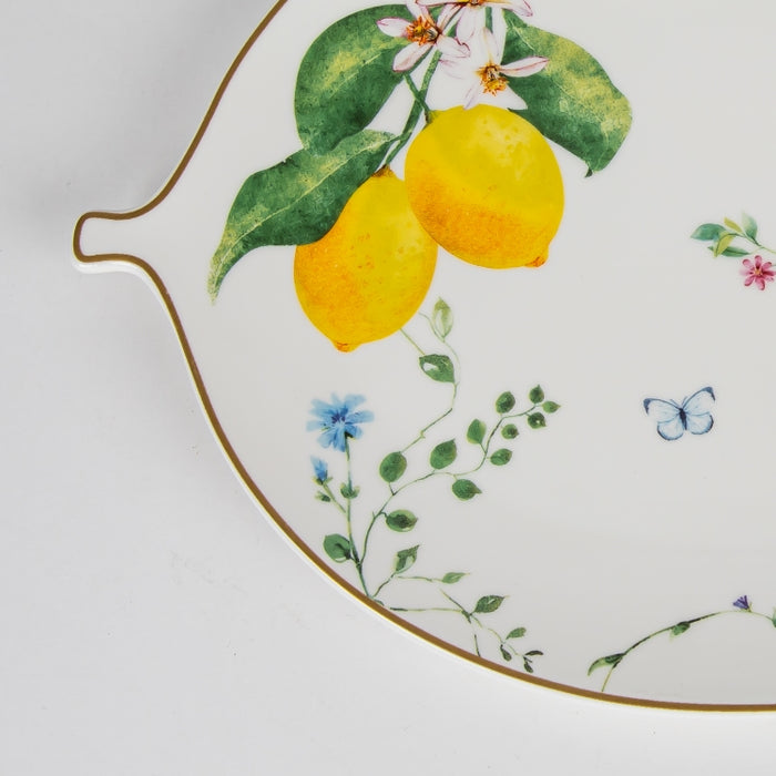 FLEURS CITRONS PORCELAIN DISH 25X18CM (202073352)