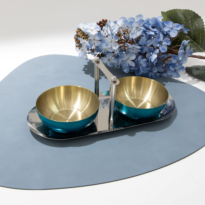 DAZHANG-STAINLESS STEEL 2 BOWL CONDIMENT (202107512)