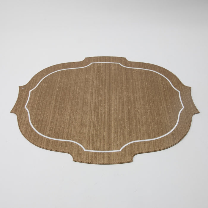 CROWN PLACEMAT W/LINE SILK BRONZE (202055081)