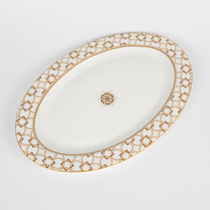 DECO OVAL SERVING PLATTER 36X24.5CM (202073419)