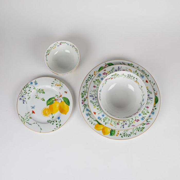 FLEURS CITRONS PORCELAIN SOUP PLATE 21.5CM (202073342)