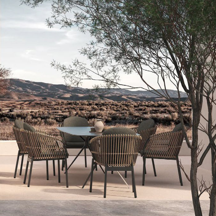 BARI DINING SET/8PCS NATURAL PEOPOD/CHMPN/G (317022307)