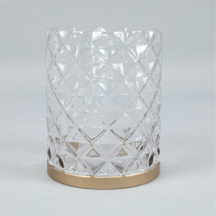 LANGHAM FACETED GLASS JAR HOLDER (428042610)