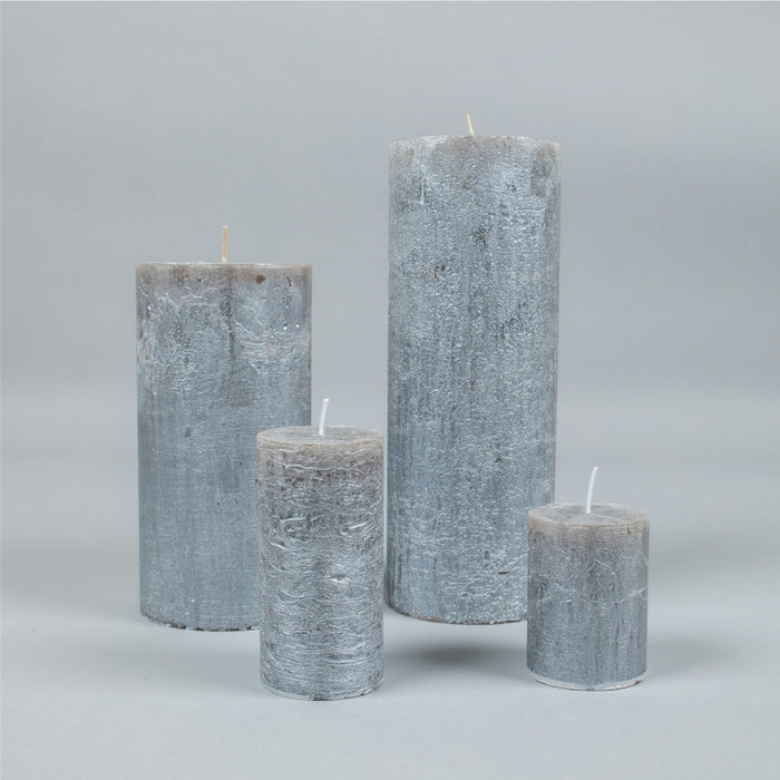 LUZ METAL RUSTIC CANDLE 20X10 SILVER (428038474)